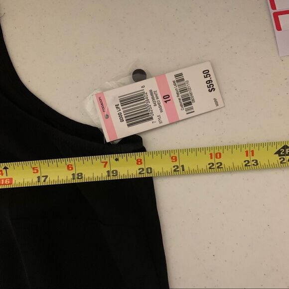 INC size 10 black and white blouse - Picture 7 of 8